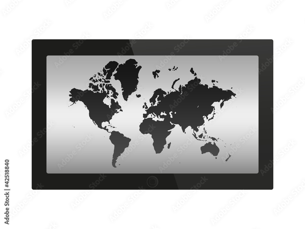 Tablet pc on white background. Tablet pc on white background.