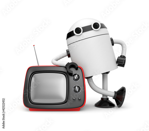 Wallpaper Mural Robot with TV Torontodigital.ca