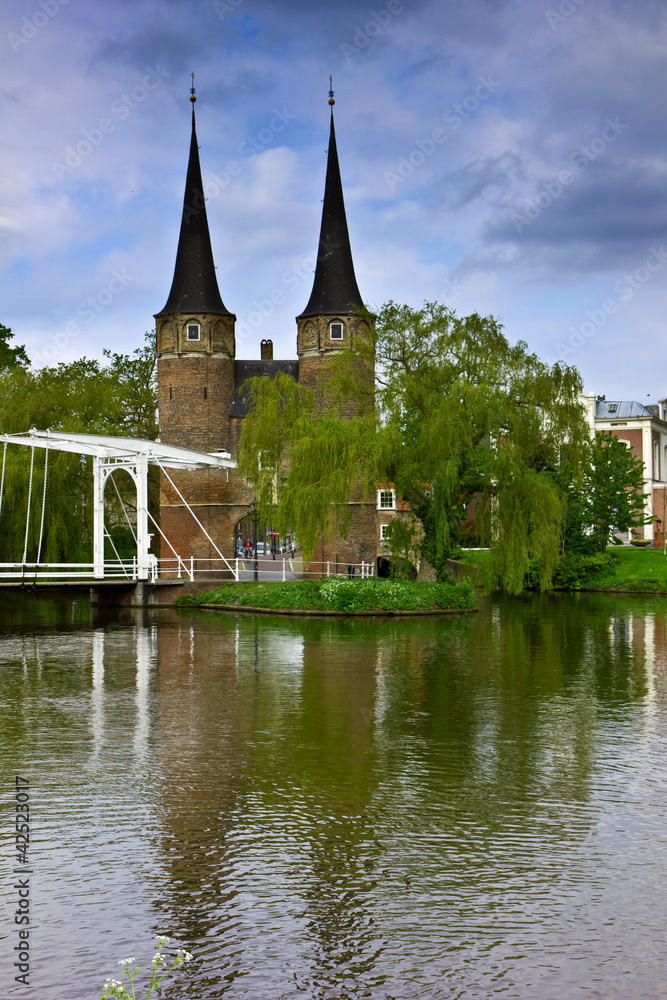 old city gate to Delft, Netherlands old city gate to Delft, Netherlands
