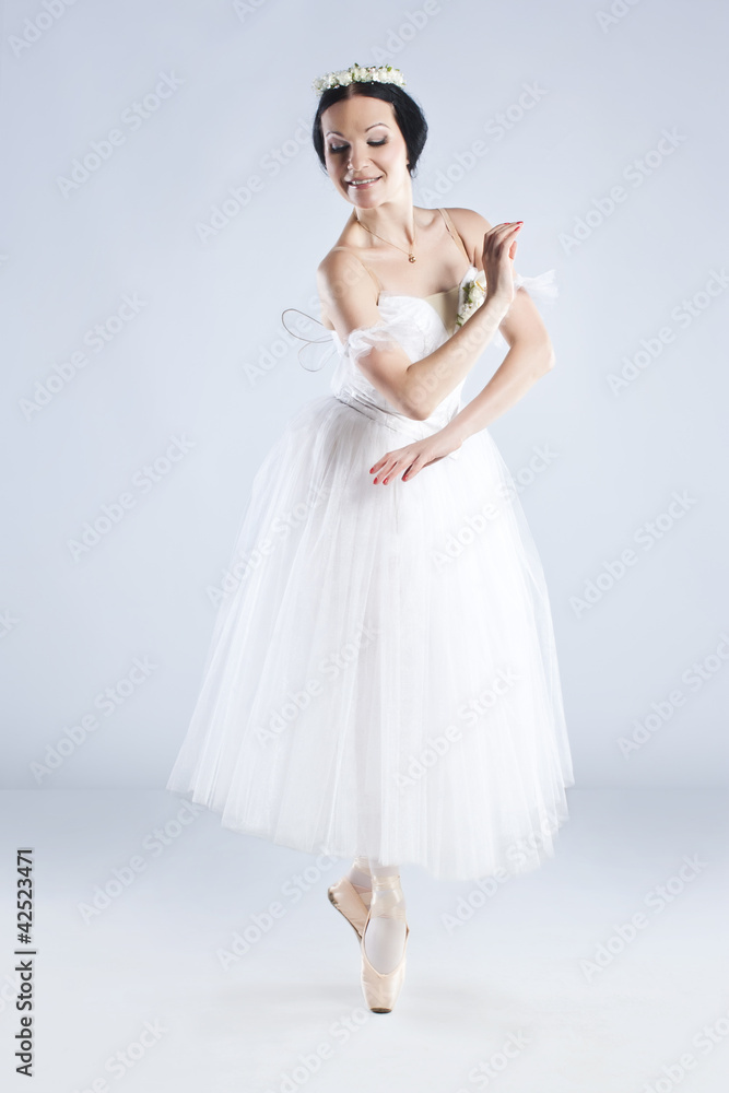 Modern style dancer, posing on studio Modern style dancer, posing on studio
