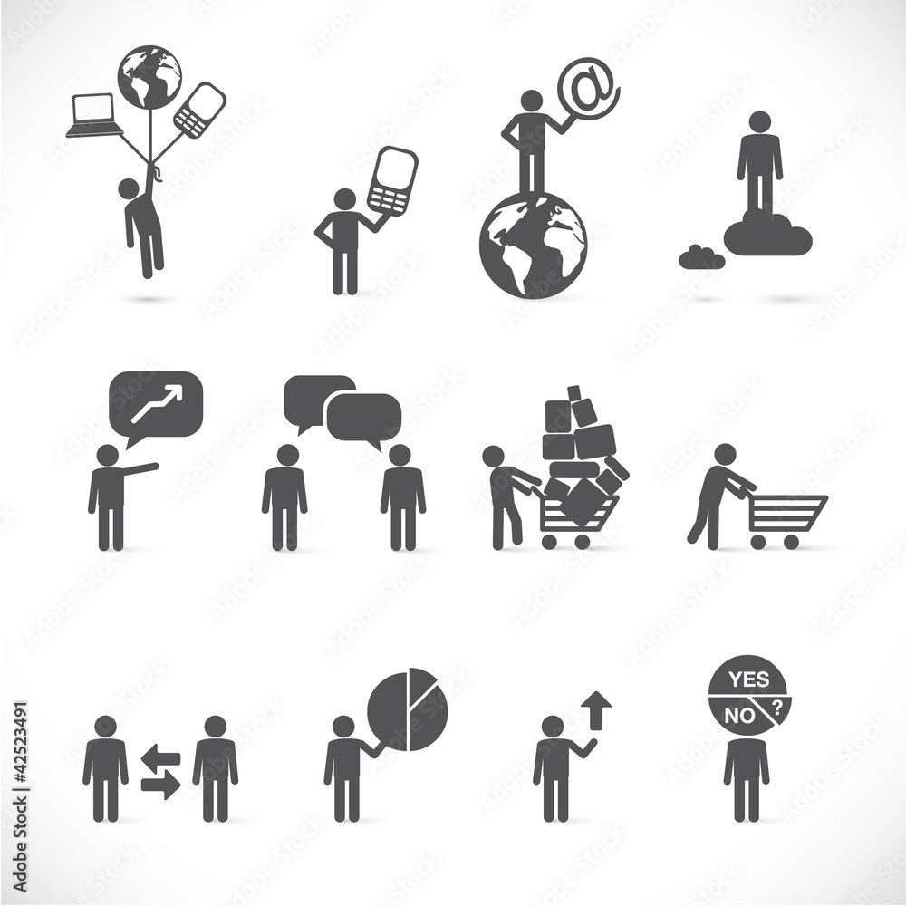 Business man metaphors - figure set collection Business man metaphors - figure set collection