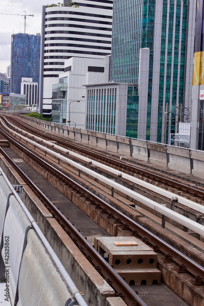 Naklejka premium Sky train in Bangkok 