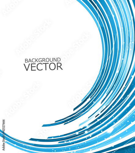 Abstract technology lines blue wave vector