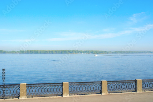 View on the coast of river Volga