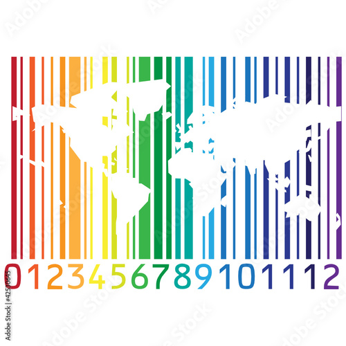 BARCODE COLOR WORLD ICON