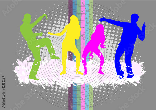 Party People Background - Dancing Young People