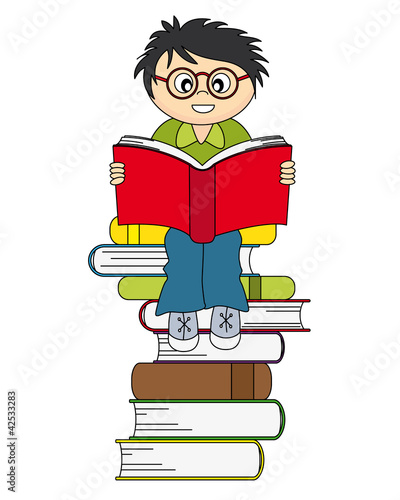 Niño leyendo un libro