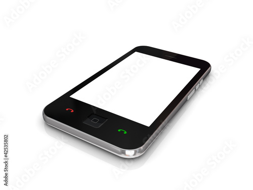Modern mobile phones with touchscreen.