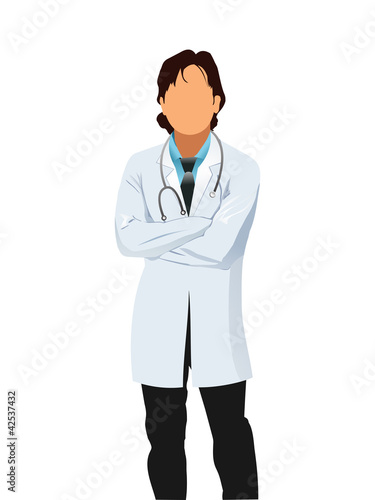abstract doctor sketch template