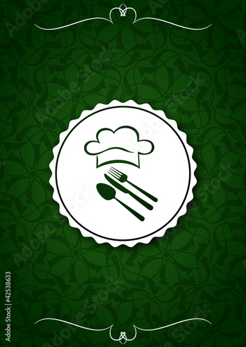 Yeşil içinde aşçının logosu
