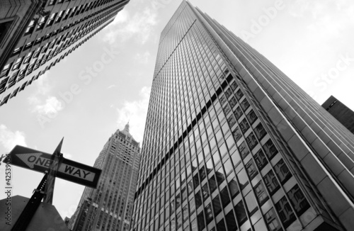 Wolkenkratzer, Manhattan 7 schwarzweiss