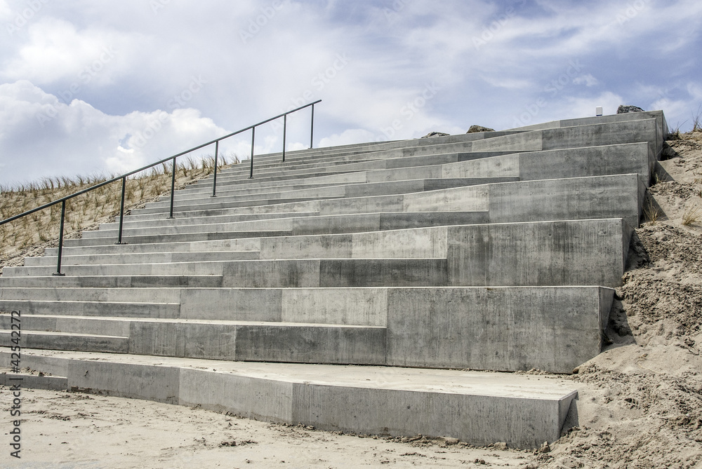 concrete stairs at the beach