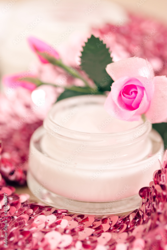 luxury spa products and pink glitters luxury spa products and pink glitters