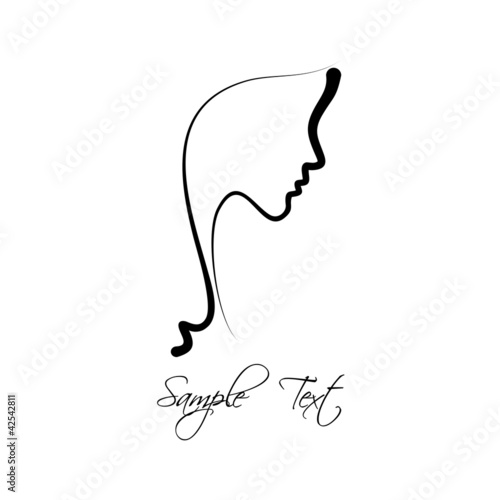 Perfect profile of a young woman