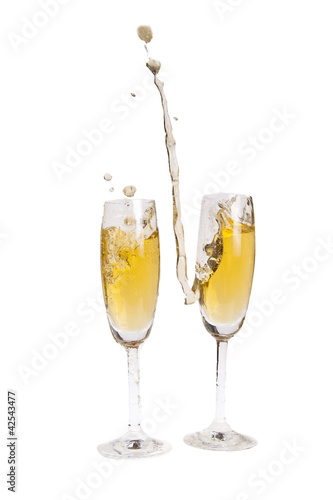 champagne isolated on white background