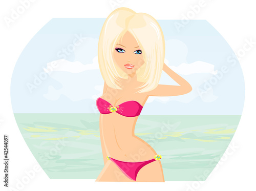 Summer beach girl