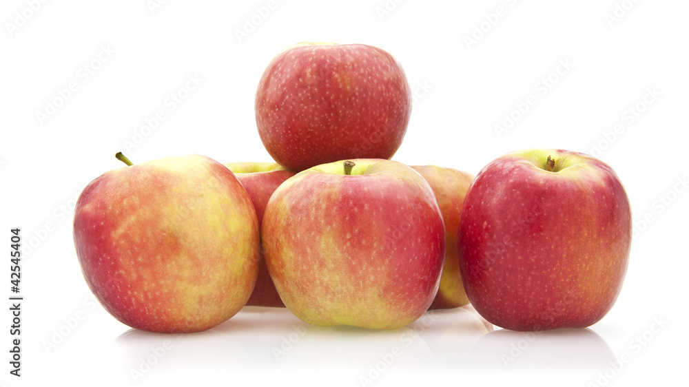 fresh red apples isolated on white background fresh red apples isolated on white background