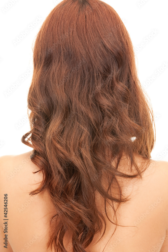 Fototapeta premium woman with long hair from the back
