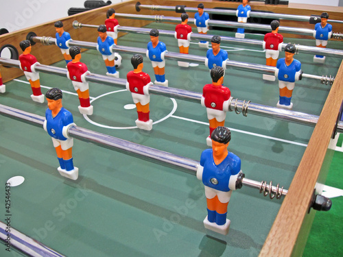 active football toy sport game, abstract arena closeup, children's desktop table soccer, sport field area, entertainment diversity
