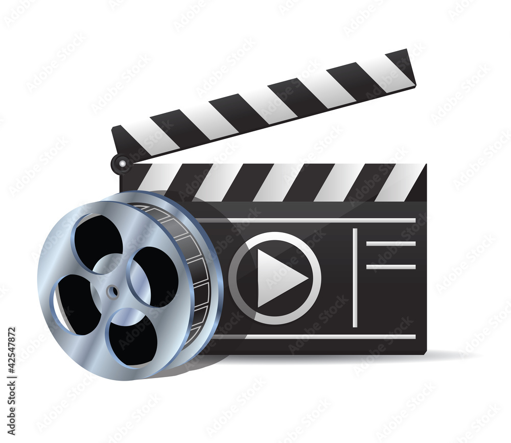 film clap and reel Stock Illustration
