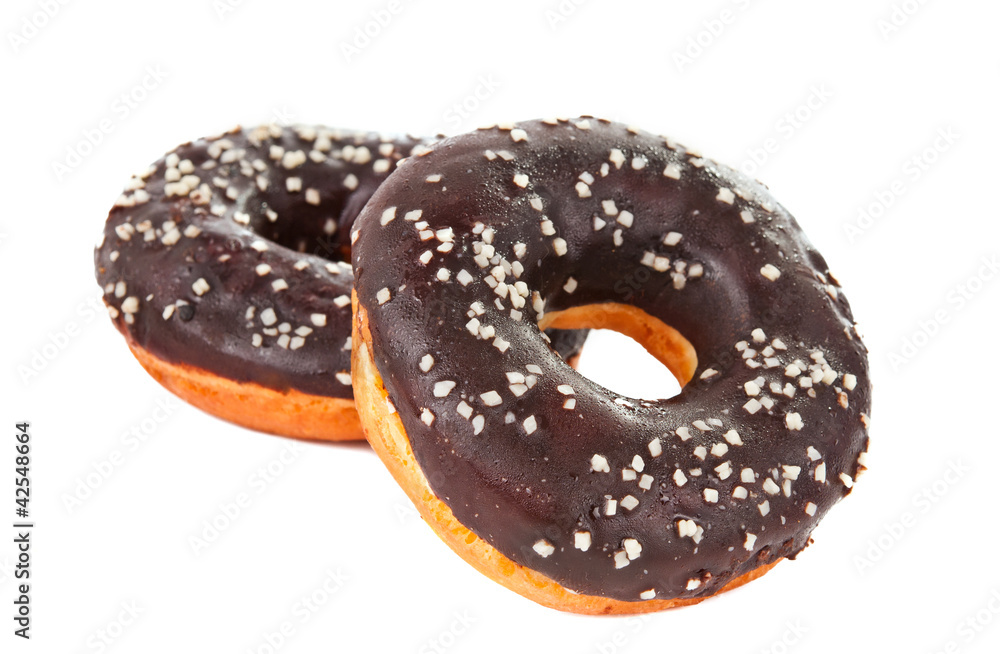 donuts with chocolate isolated donuts with chocolate isolated