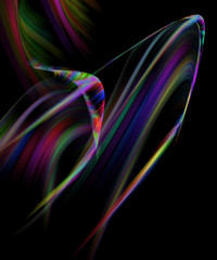 Fototapete Psychedelisch Abstrakte Komposition in kräftigen Farbtönen  © EcoPim-studio