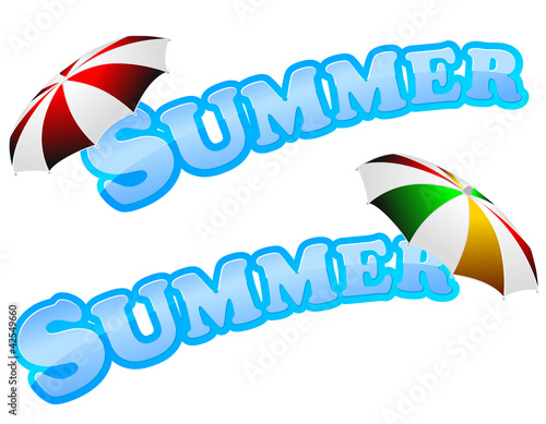 summer sign with umbrella