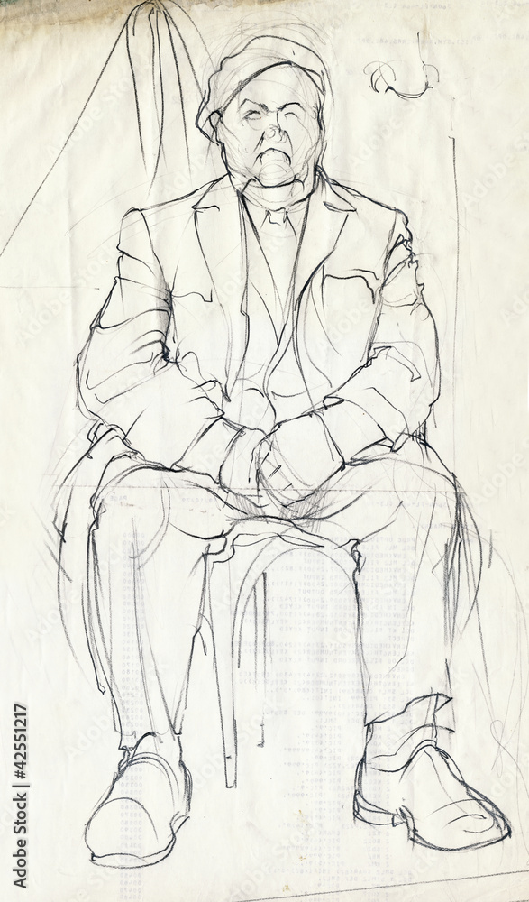 Obraz premium sketch of old man