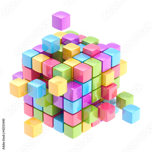 Colorful cube abstract background