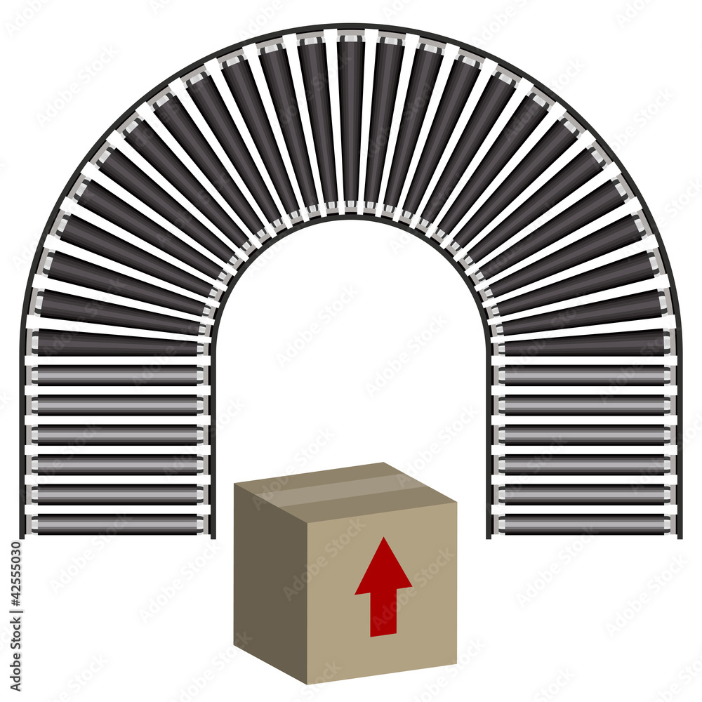 Fototapeta premium Conveyor Belt Icon Box