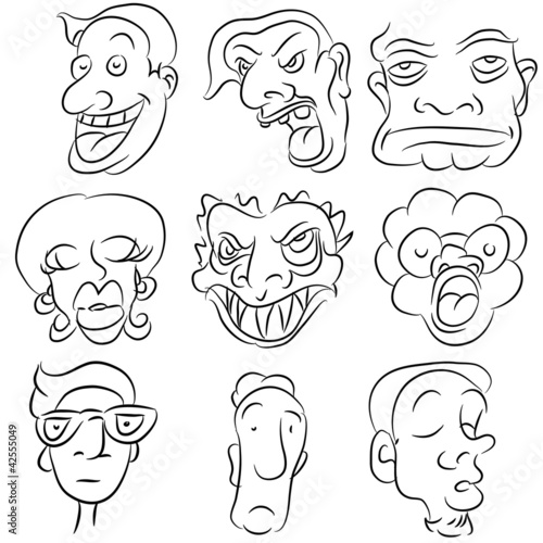 Cartoon Face Set