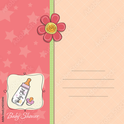 new baby girl announcement card