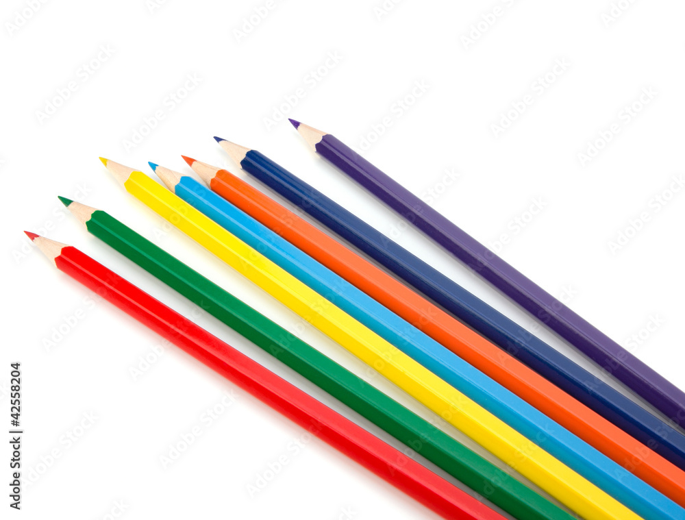 Fototapeta premium Colouring crayon pencils bunch