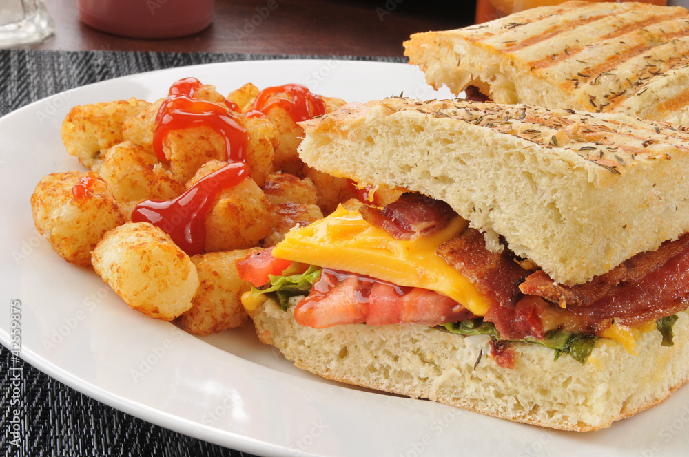 BLT Panini with cheese BLT Panini with cheese