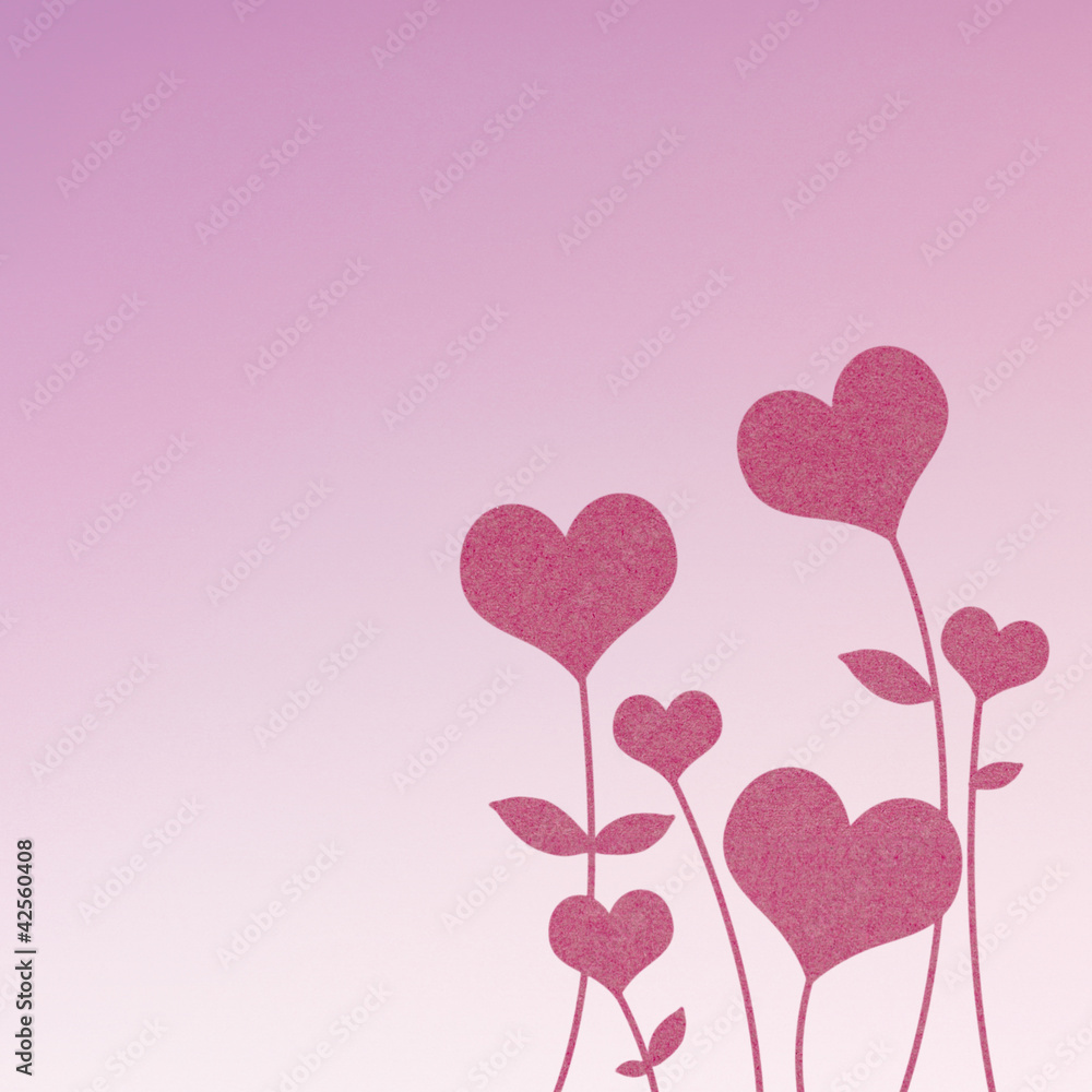 Recycle paper valentine flower background for romance, wedding a