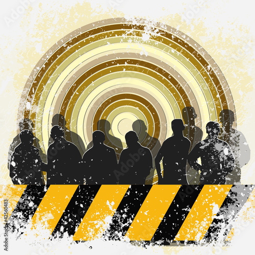 Grungy retro background.dance party poster