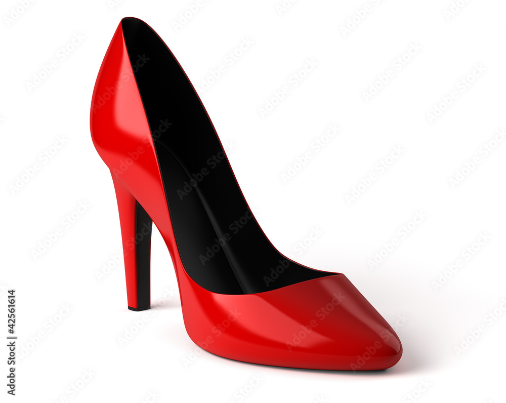 Chaussure à talon sur fond blanc 1 Chaussure à talon sur fond blanc 1