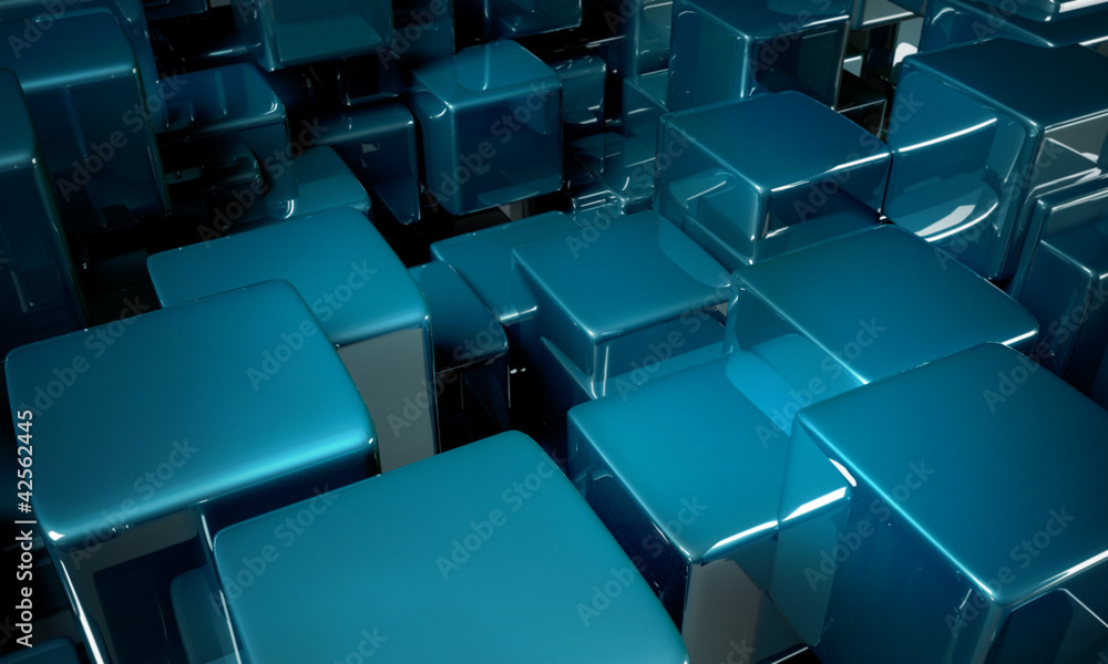 Fototapeta premium blue cubes