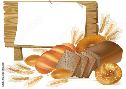 Pastries wooden board sign