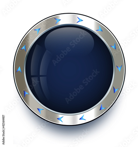 Silver metal designed creative button