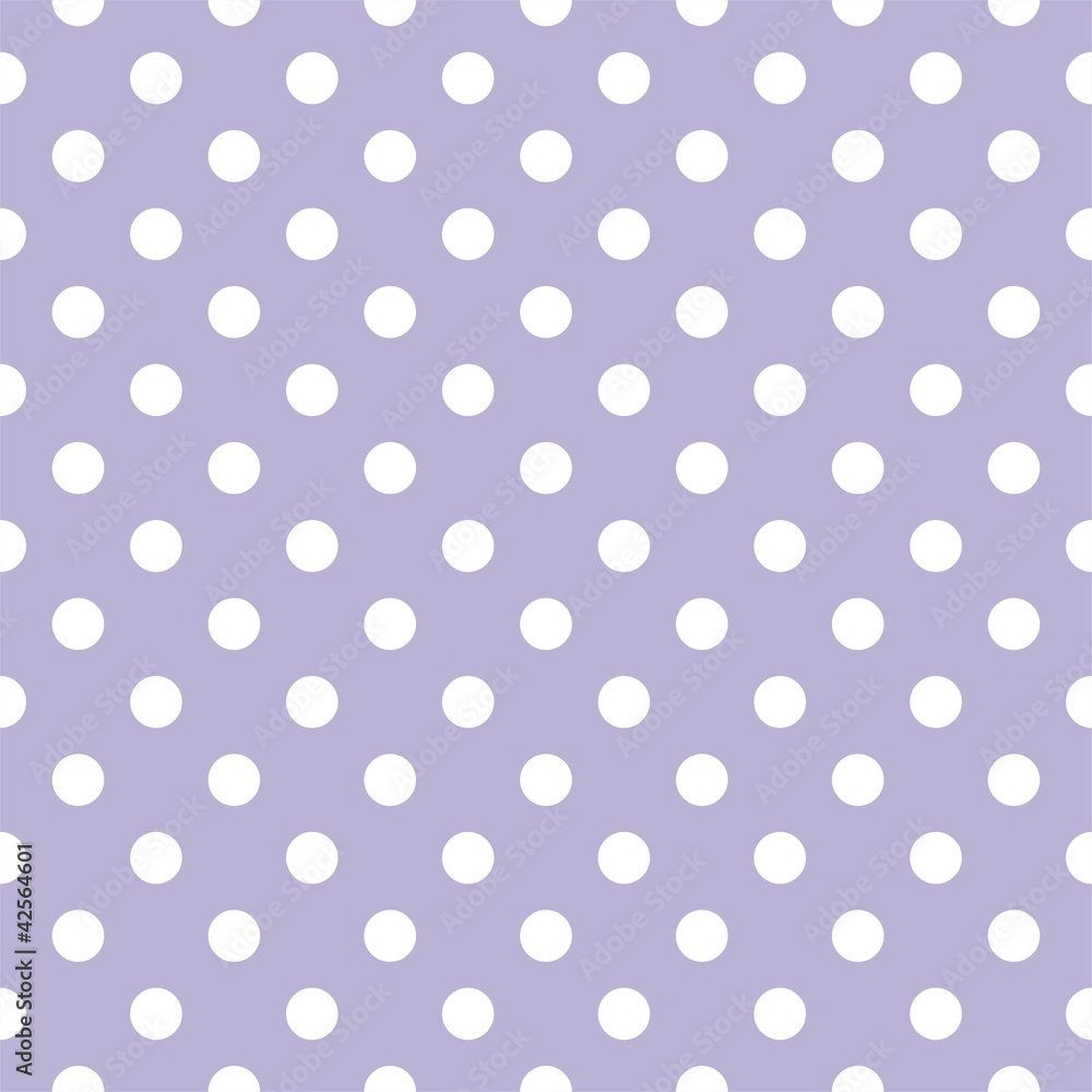 Retro seamless vector pattern, polka dots on violet background