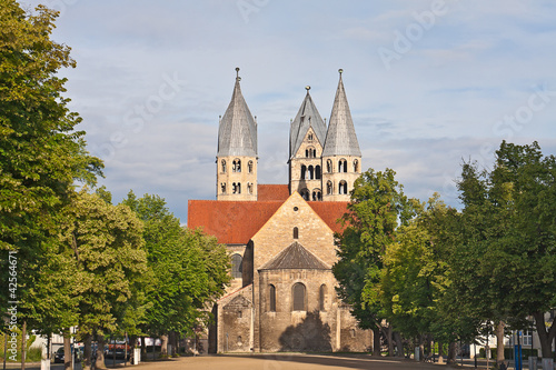 Obraz na płótnie Domplatz Halberstadt w salonie