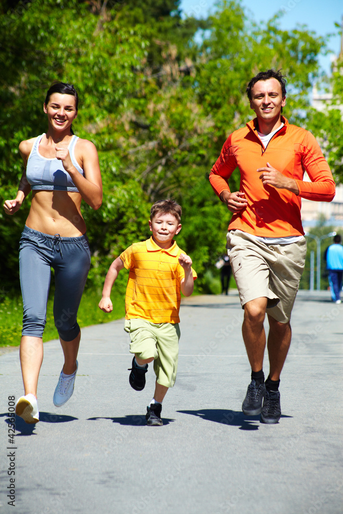 Obraz premium Healthy runners