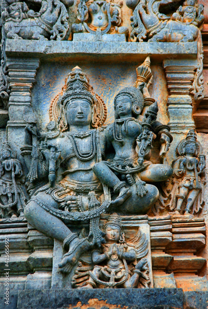 Wandrelief, Chennakesava-Temple, Belur, Indien