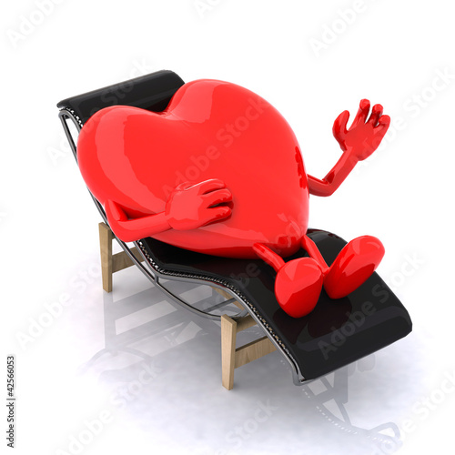 heart that rests on a chaise longue
