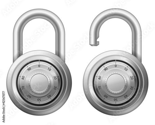 Padlock with combination lock wheel