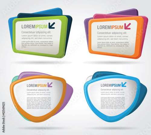 Colorful template elements for advertising brochure