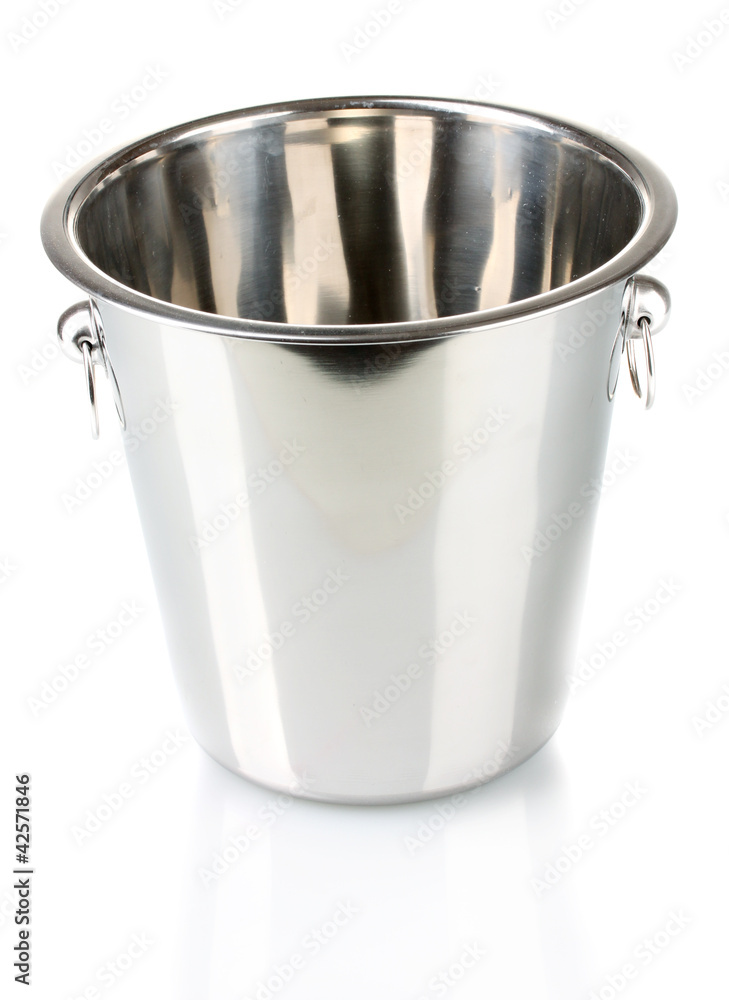 empty bucket for champagne bottle isolated on a white empty bucket for champagne bottle isolated on a white