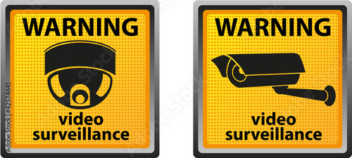 sign warning of surveillance camera