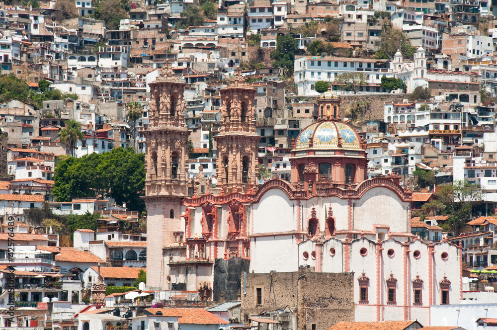 Santa Prisca parish in Taxco de Alarcon, Guerrero (Mexico)